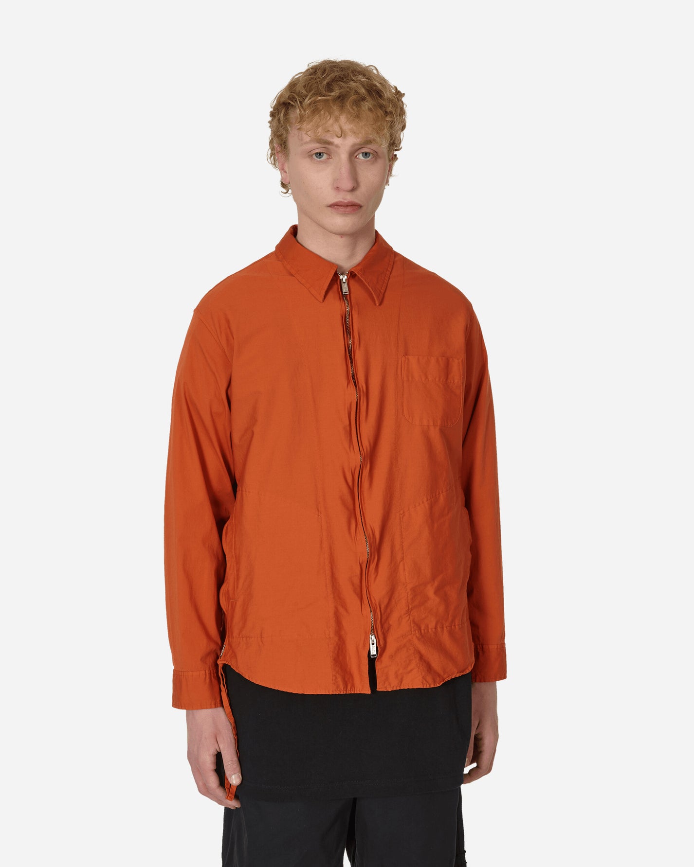 Undercoverism Zip Up Shirt Orange Shirts Longsleeve Shirt UI1C4206 001